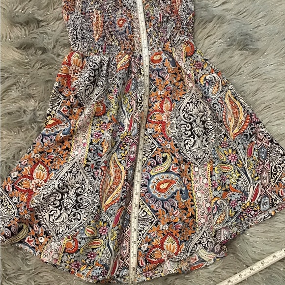 Pink and Blue Strapless Sundress for Cocktail Occasions - Picture 6 of 6